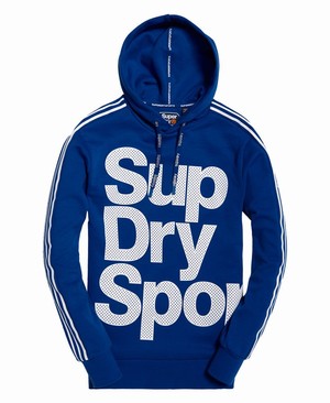 Superdry Combat Sport Férfi Kapucnis Pulóver Kék | TGYSB0297